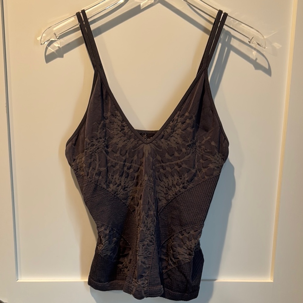 Free People Intimately Eggplant/Purple Embroidered Tank